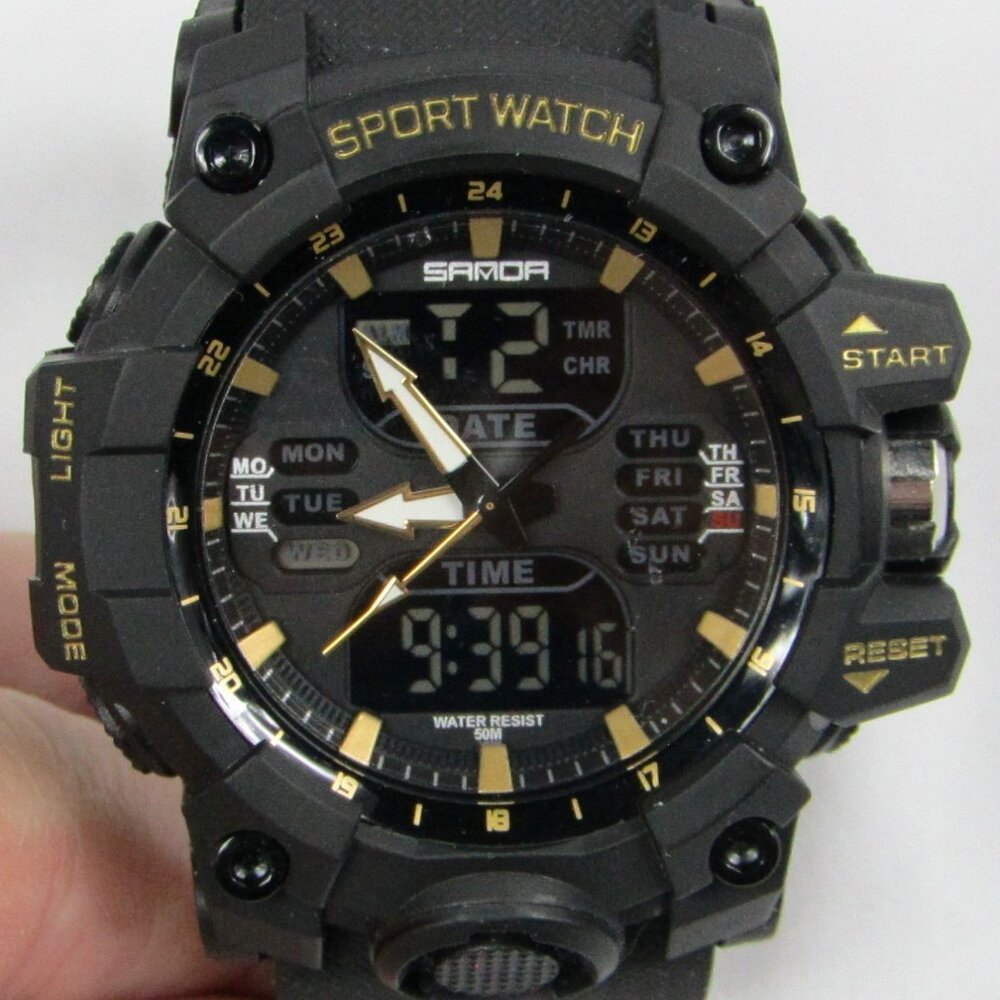 Samoa Men's Military Watch | Black | Stainless Steel Back | Water Resistant